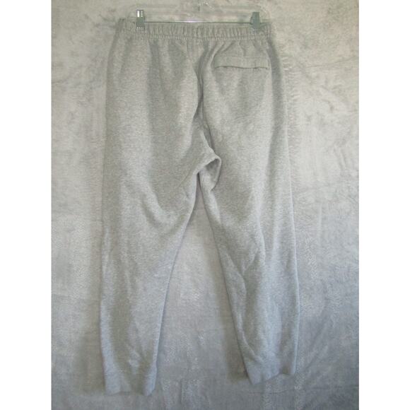 Nike Men’s Gray Sweatpants Joggers Size L Logo Embroidered Fleece Lined Jordan - Picture 3 of 8